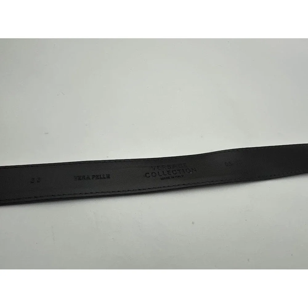 Versace Collection Mens‎ Dark Brown Leather Belt Size 38 95/110 Made in Italy